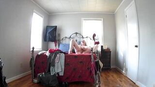 Hidden Camera - "Step" Mom Comes Home From Shopping, Tries On New Clothes And Masturbates!