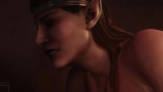 Hot experienced MILF made a timid demoness with a dick cum four times - Exciting futanari animated sex - 10 image