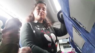 Voyeur seduces Milf to Suck&Jerk his Dick in Bus - 8 image