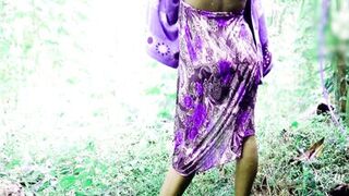 A Big Booty Stepmom bathes naked outside while cheating with their Secretaries on strangers