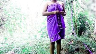 A Big Booty Stepmom bathes naked outside while cheating with their Secretaries on strangers