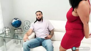Big-titted mom Kristee Lixx does her son's friend - 1 image