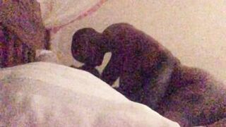 Sexy ebony milf plays and enjoys her toy boy BBC pt 1