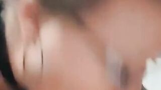 Got my big tits out and sucking cock - 4 image