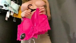 Pervert cutie wanks in fitting room - 2 image
