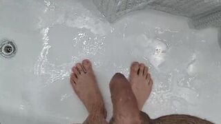 My stepmom came to my bathroom, I am naked and start jerk off cock, and she pretends that nothing happened but she look - 3 image
