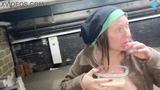 Street Cutie dancing nude