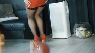 Glamorous glamour POV fake penis engulfing