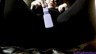 Slutty hairbrush pumping muff indecent panty