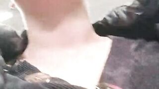 Hawt angel at the public store juicy twat pumping with are biggest sex toy