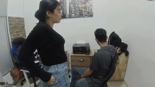 Lewd teacher is drilled by her student in swap for raising her grades CUM -FACE HOLE - Porn in Spanish - 1 image
