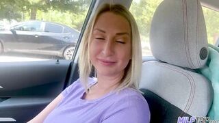 MilfTrip Large Tit Blond mother I'd like to fuck Has Freaky Car Foreplay - 2 image