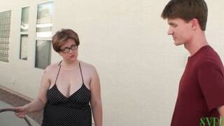 Big Meaty Step-mom Smokes and Takes Cock in Her Ass - 2 image