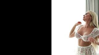 Caught his stepmother admiring her boobs