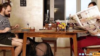 Continuing sex with insatiable stepmom while father is at work - 1 image