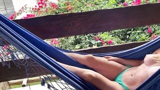 Jane R. begs for more with her big tits & ass bouncing in pleasure as she gets creampied in public