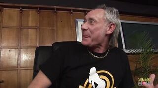 Hot MILF group sex with Ben Dover & his long-haired buddy in stockings