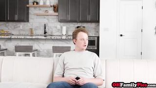 Stepmom Alison Rey's deepthroating skills lead to stepson's hard cock in doggystyle - 4 image