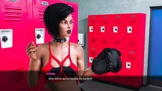 Ebony MILF in Sunville 2, Part 66: A wild ride with a hung teacher, a slutty college girl, and a creamy load