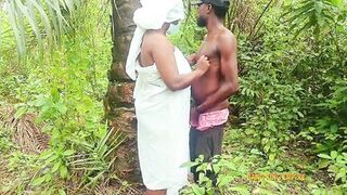 Mature Bae Arena's chubby stepbro pounds her tight pussy in the jungle - 1 image
