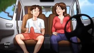 Joyboygames creampies stepmom's huge natural tits after a wild car ride with her stepson - 2 image