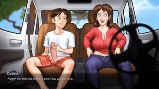 Joyboygames creampies stepmom's huge natural tits after a wild car ride with her stepson - 3 image
