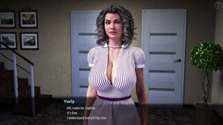 Sunville 2, Part 74: A wild ride with big tits, double penetration, cowgirl fucking, and public handjobs - 15 image