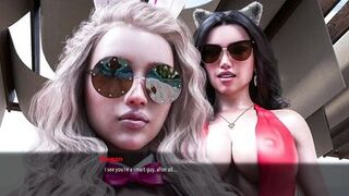 Sunville 2, Part 74: A wild ride with big tits, double penetration, cowgirl fucking, and public handjobs - 4 image