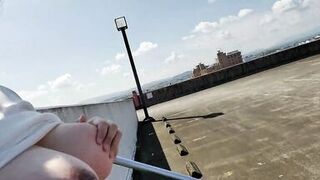 Married woman squirting masturbation with bare breasts