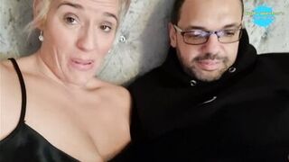 Giving my Hubby a slow teasing hand job during the time that I record it