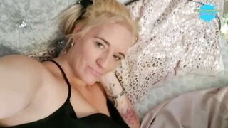 Giving my Hubby a slow teasing hand job during the time that I record it