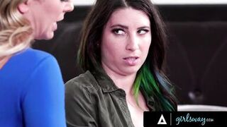 GIRLSWAY - Busty Jealous MILF Cherie DeVille Angry Fucks The New Babysitter She Hired