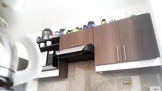 Maid has huge natural breasts and lets her boss squeeze them as she loves it