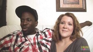 Saggy tits bounce all over the room as the milf takes on a