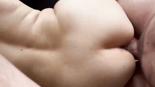 After good rimming, she get fucked hard