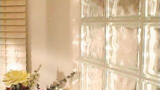 A gorgeous maid cleans house then cleans a cock in the bathtub