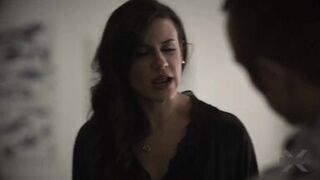 Horny mom is ready to fuck with   son in the dark night