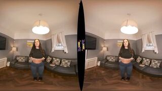 Big Nipples Busty Babe Strips Naked (VR180) - 3 image