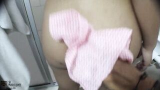 Suck my stepbrother's cock in the bathroom until I end up on my bed POV - Spanish Porn - 2 image