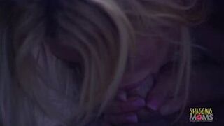 Beautiful inexperienced blonde with big boobs loves to ride dick in the kitchen - 1 image