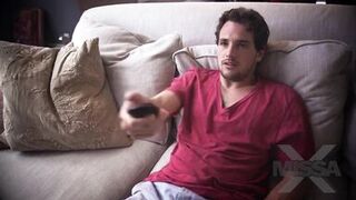 Two inexperienced mom giving beautiful massage to   son