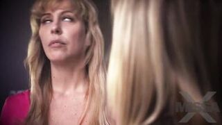 Two inexperienced mom giving beautiful massage to   son