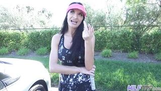 MilfTrip Divorced Busty MILF Silvia Saige Licks Her own Pussy Juices