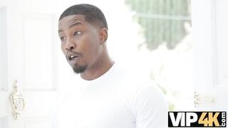 VIP4K. Need for BBC causes stacked hottie to seduce black plumber - 2 image