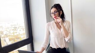 Hot MILF secretary sucks like it's the last time