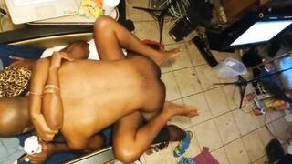 Big Plump Tit Ebony Lets Us Have Our Way on Her Pussy