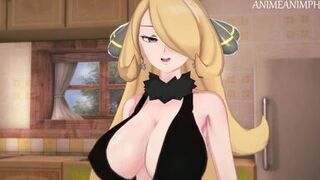 Cynthia Rewards You for Winning the Pokemon League - Anime Hentai 3d Uncensored