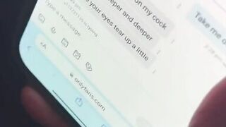 Sexting with my fans while playing with my huge natural tits and then he cums on my boobs!