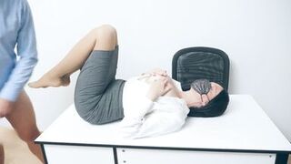 Fucking office manager. Gave to fuck legs, boobs, And loudly orgasmed from anal sex