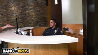 BANGBROS - Big Tits MILF Pornstar Jazmyn Fucks Lucky Security Guard